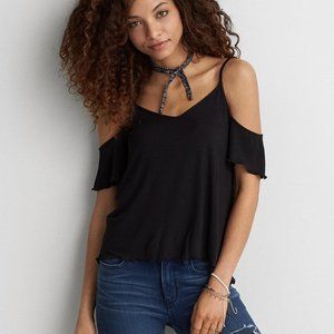 American Eagle Cold Shoulder Top